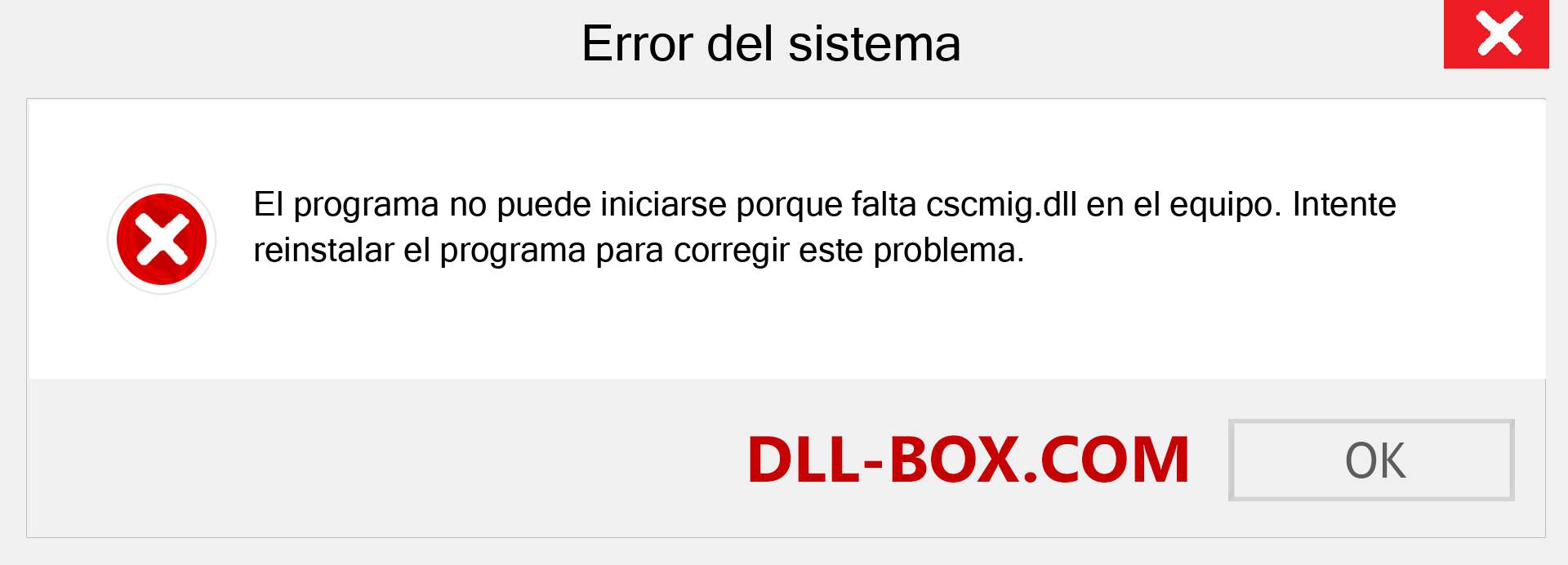 ¿Falta el archivo cscmig.dll ?. Descargar para Windows 7, 8, 10 - Corregir cscmig dll Missing Error en Windows, fotos, imágenes