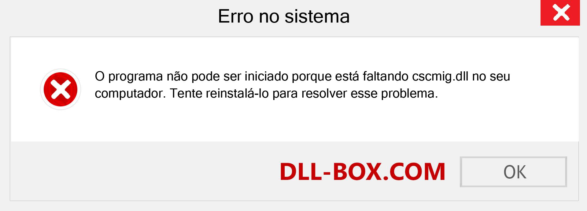 Arquivo cscmig.dll ausente ?. Download para Windows 7, 8, 10 - Correção de erro ausente cscmig dll no Windows, fotos, imagens